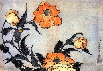 葛飾北斎 Katsushika Hokusai Werke - Mohn Katsushika Hokusai Ukiyoe